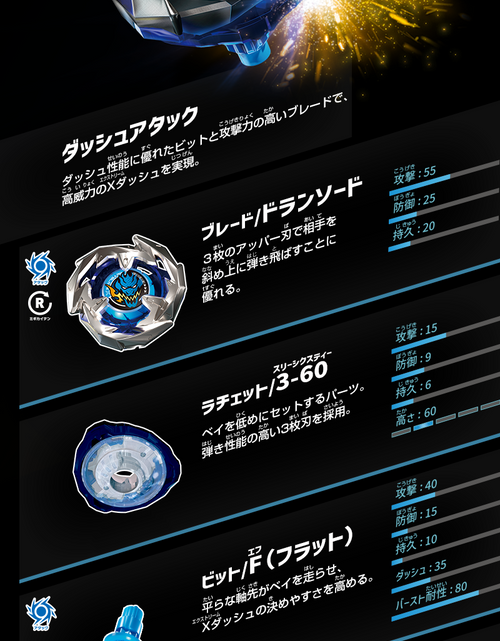 Load image into Gallery viewer, Takara Tomy Beyblade X Starter BX-01 Dragon Sword 3-60F
