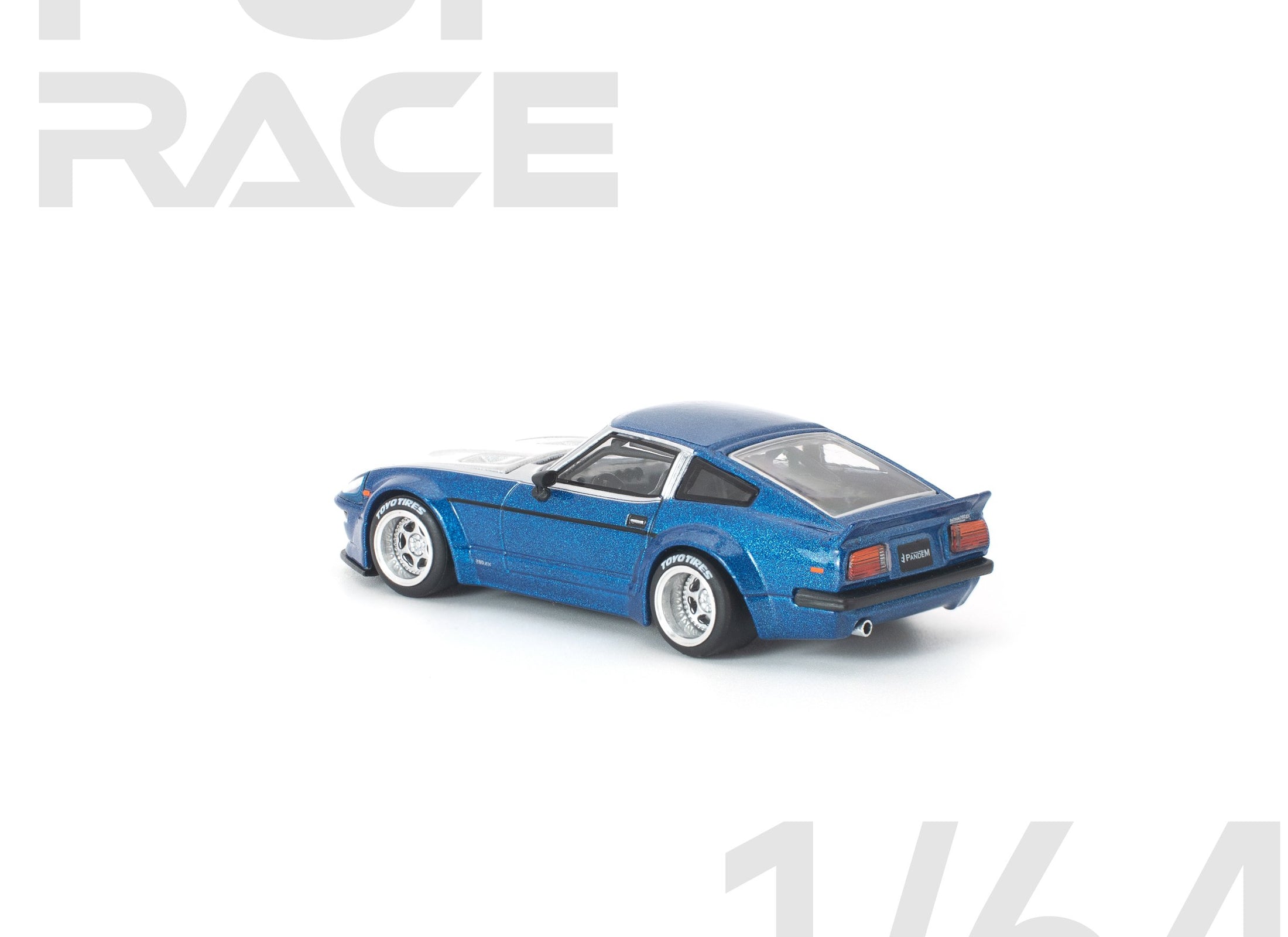 (Pre-order) POP RACE 1/64 PANDEM 280ZX BLUE Diecast Model Car #PR640315