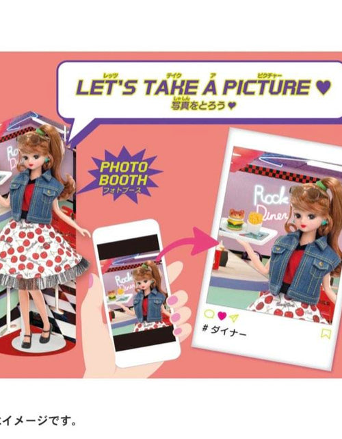 Load image into Gallery viewer, Takara Tomy Licca Chan Doll Set - Rockabilly Cherry Dress Set
