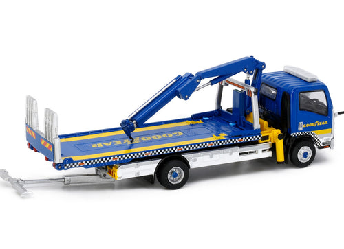 Load image into Gallery viewer, Tiny City Die-cast Model Car - ISUZU N Series Flatbed Tow Truck w/ Crane Good Yr
