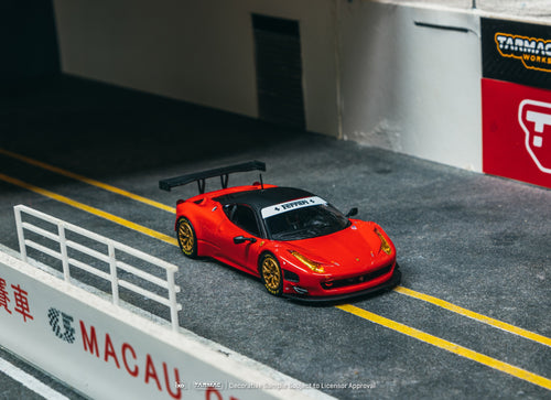 Load image into Gallery viewer, Tarmac Works 1/64 Ferrari 458 Italia GT3 Red Diecast Model Car
