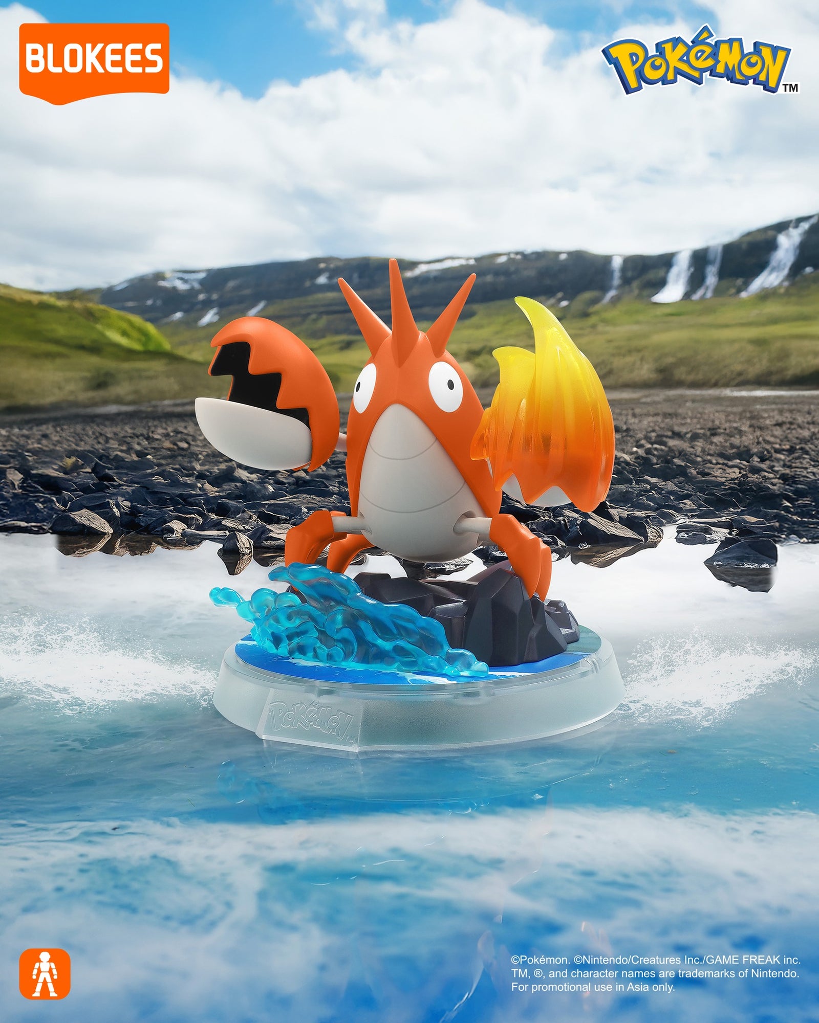 Blokees Pokemon Classic Version-S Fever Attack Series Mini Model Kit - Corphish