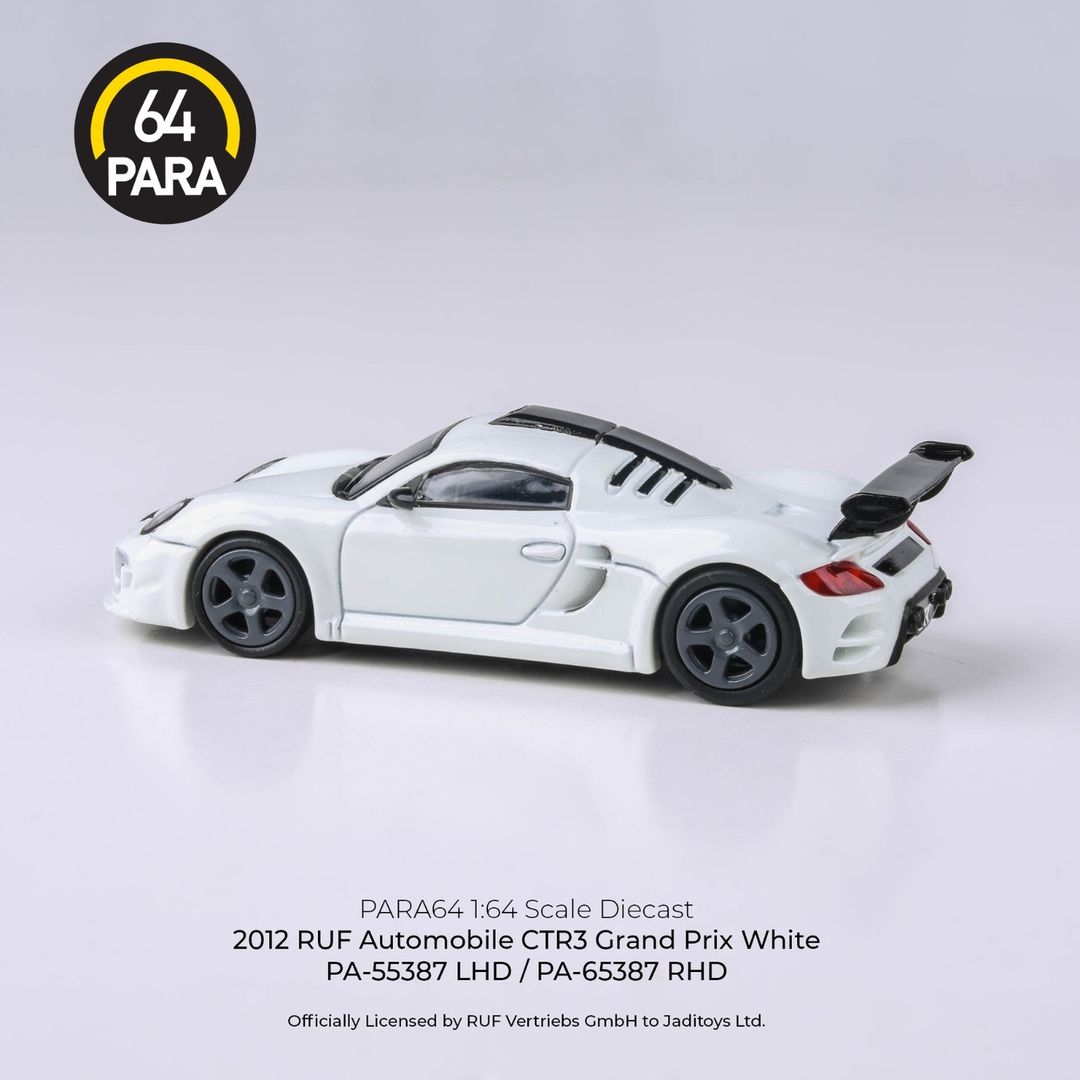 PARA64 1/64 2012 RUF CTR3 Clubsport Grand Prix White RHD Model Car