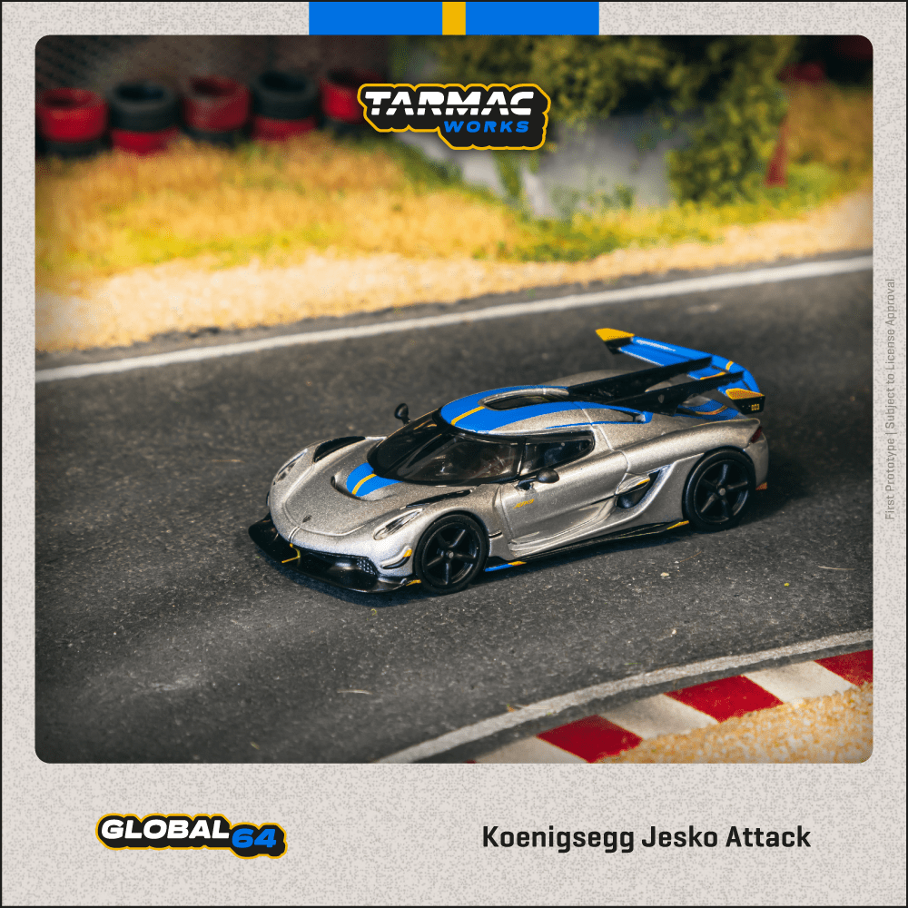Tarmac Works 1/64 Koenigsegg Jesko Attack Silver Diecast Model Car