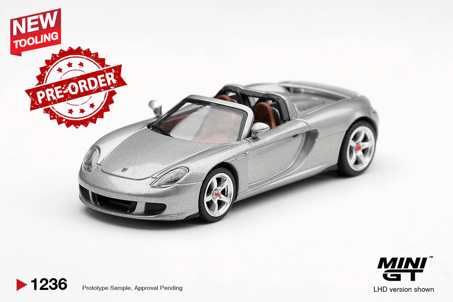 (Pre-order) Mini GT 1/64 #1236 Porsche Carrera GT GT Silver LHD