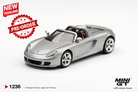 (Pre-order) Mini GT 1/64 #1236 Porsche Carrera GT GT Silver LHD