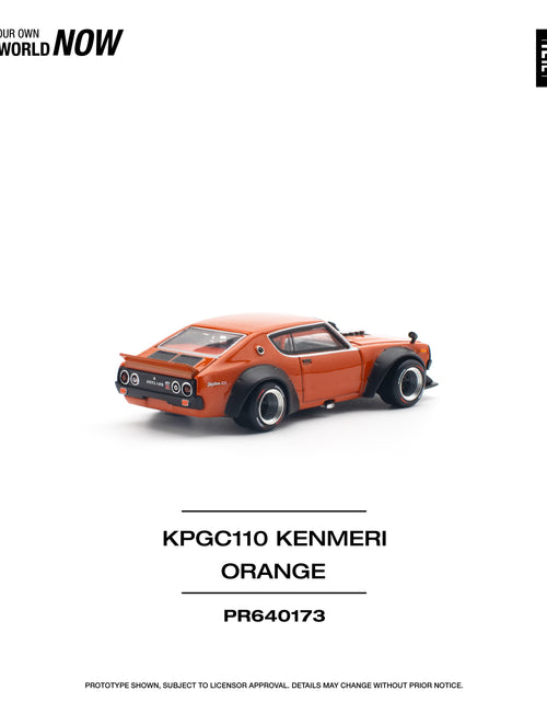 Load image into Gallery viewer, POPRACE 1/64 SKYLINE GT-R V8 DRIFT (KENMERI) ORANGE Model Car
