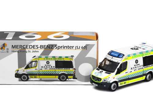 Load image into Gallery viewer, Tiny City 1/76 #166 Mercedes-Benz Sprinter St.John Ambulance (SJ60) Model Car

