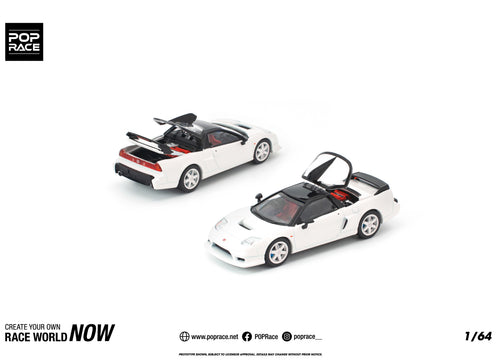 Load image into Gallery viewer, (Pre-order) POP RACE 1/64 HONDA NSX-R GT WHITE Diecast Model Car #PR640407
