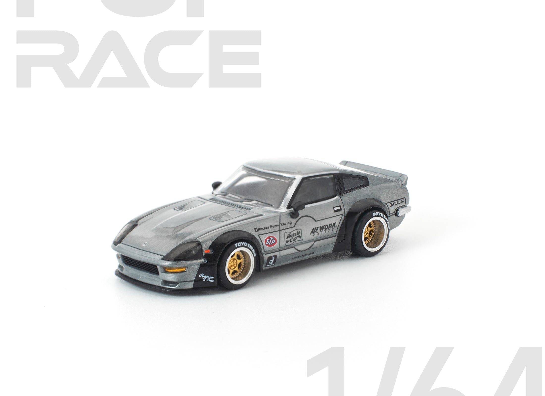(Pre-order) POP RACE 1/64 PANDEM 280ZX RAW METAL Diecast Model Car