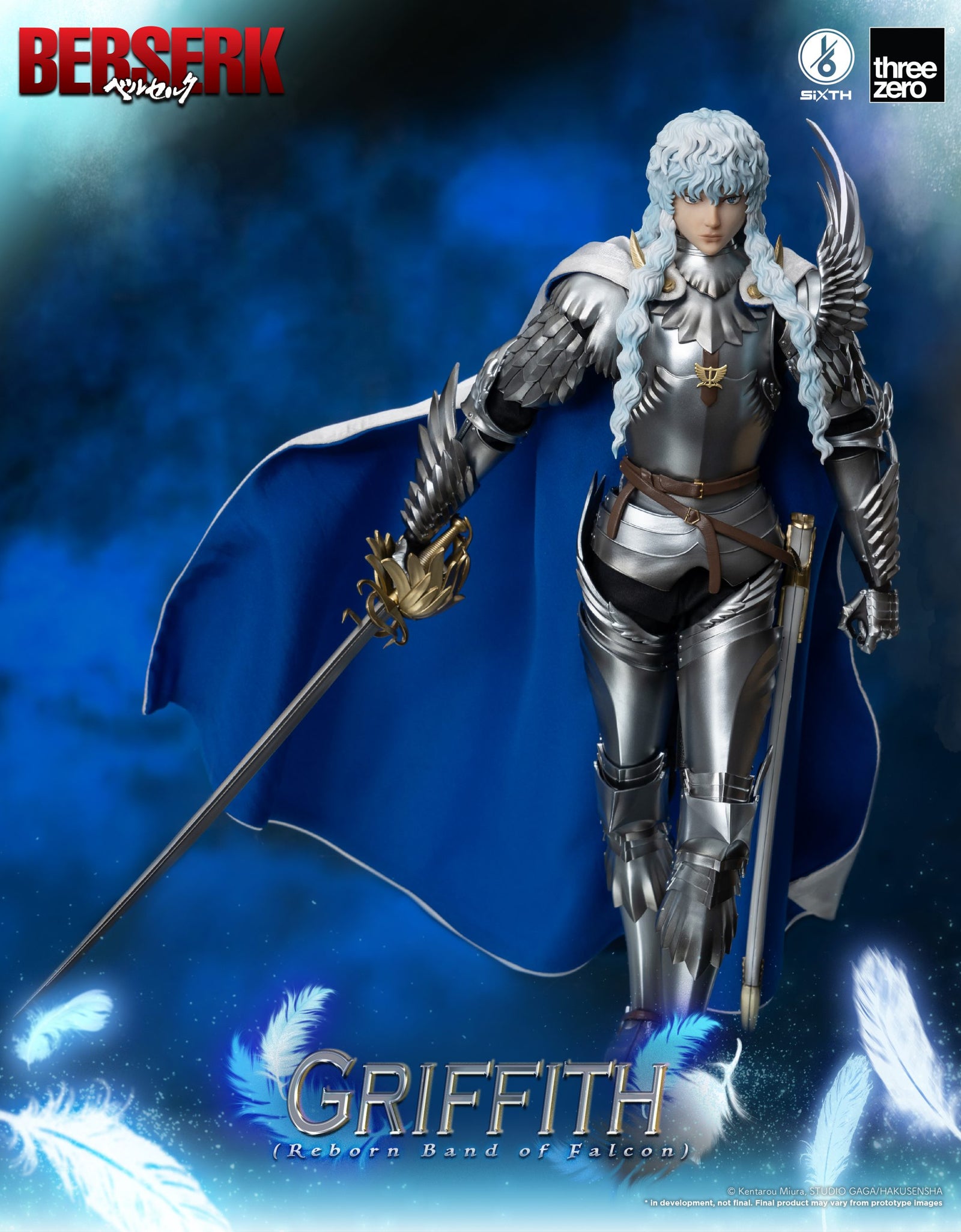 ThreeZero 1:6 BERSERK Griffith (Reborn Band of Falcon) Action Figure