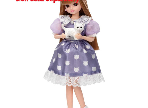 Load image into Gallery viewer, Takara Tomy Licca Chan Dress - LW-16 Clothes Licca LW-16 I Love Cats!

