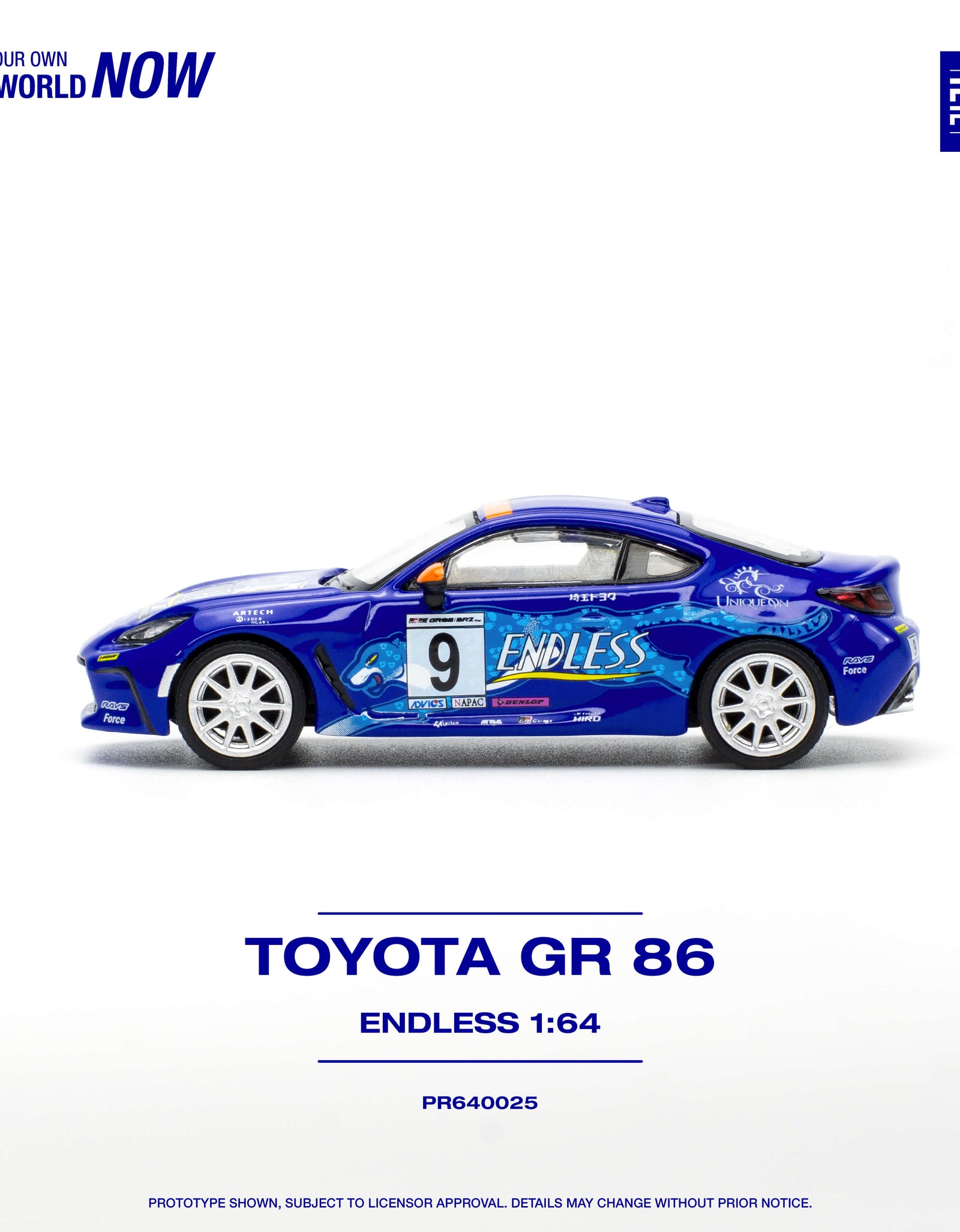 POPRACE 1/64 GR86 ENDLESS Diecast Model Car