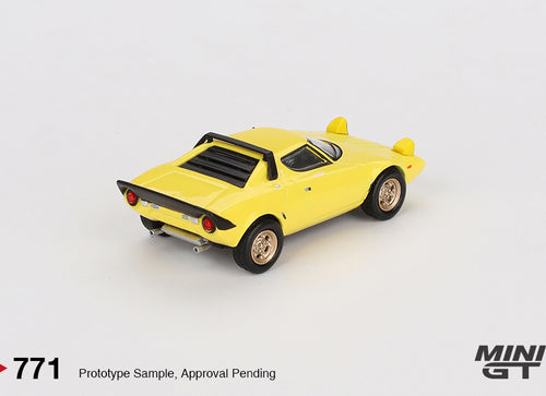 Load image into Gallery viewer, Mini GT #771 1/64 Lancia Stratos HF Stradale Giallo Fly Yellow (LHD)
