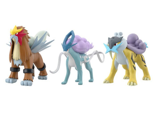Load image into Gallery viewer, Bandai Pokemon scale world johto region raikou &amp; entei &amp; suicune w/o gum
