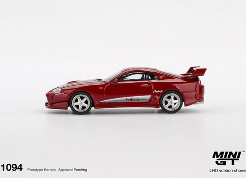 Load image into Gallery viewer, (Pre-order) MINI GT #1094 Toyota Supra VeilSide Combat V-I Red LHD Model Car
