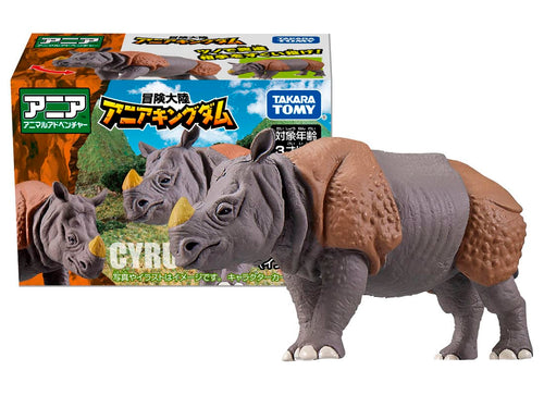 Load image into Gallery viewer, Takara Tomy Adventure Continent Ania Kingdom Amine Indian Rhino Figure
