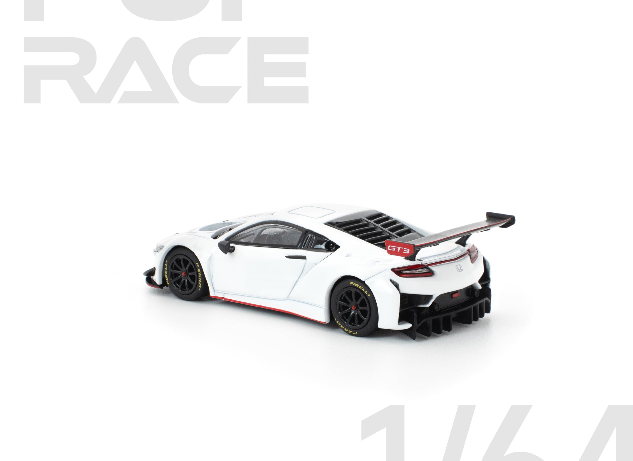 (Pre-order) POPRACE 1/64 HONDA NSX GT3 EVO22 - WHITE Diecast Model Car
