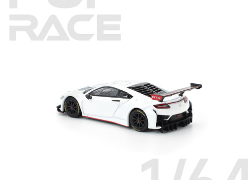 Load image into Gallery viewer, (Pre-order) POPRACE 1/64 HONDA NSX GT3 EVO22 - WHITE Diecast Model Car
