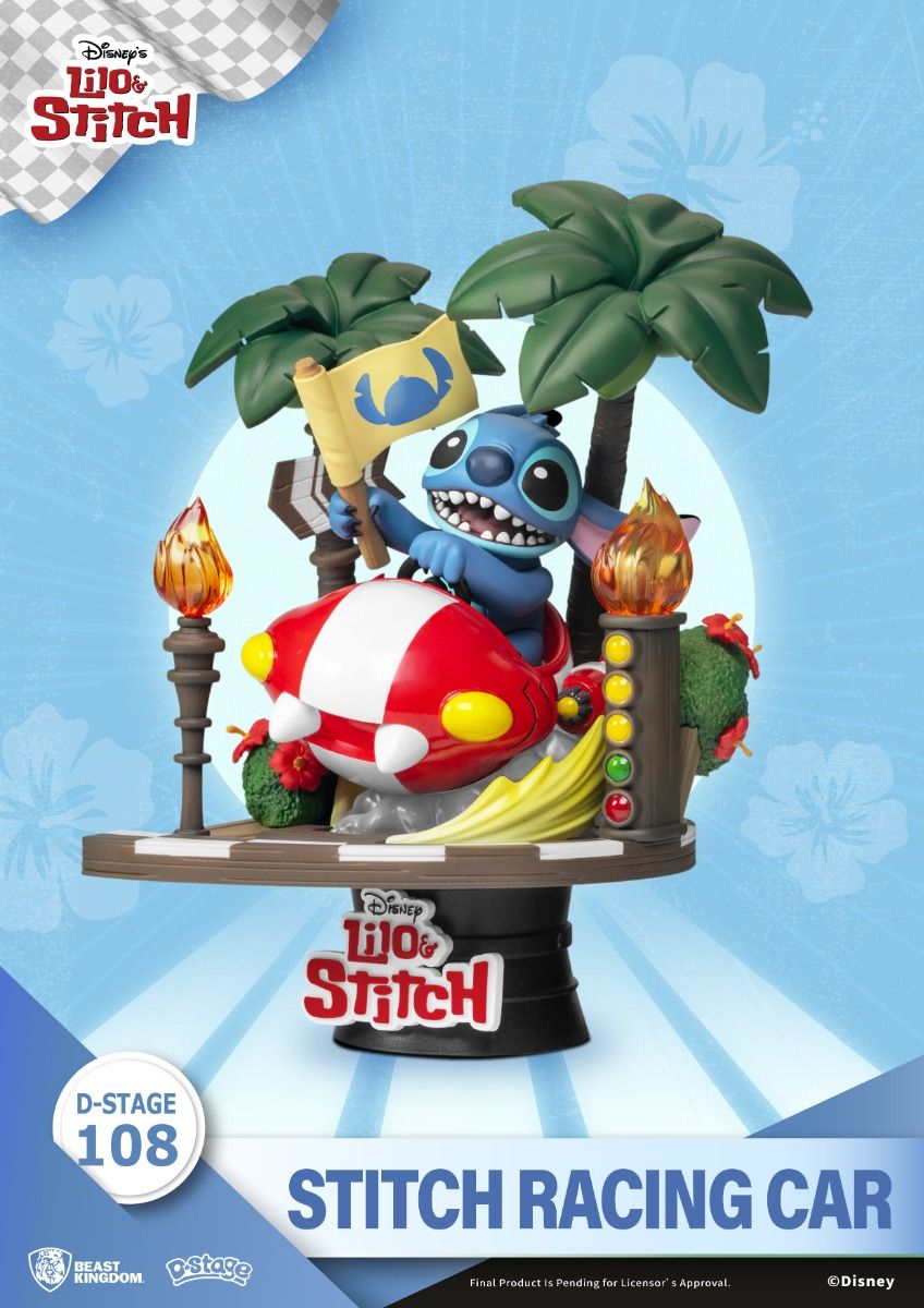 Beast Kingdom Diorama Stage-108- Disney Stitch Racing Car
