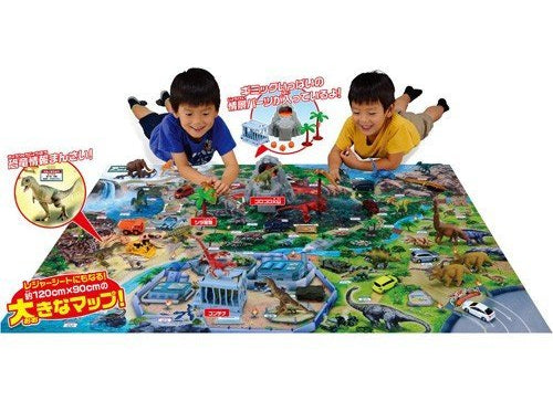 Load image into Gallery viewer, Takara Tomy ANIA Set Big Dinosaur Wild Park Map Playset Toy with 2 Figures
