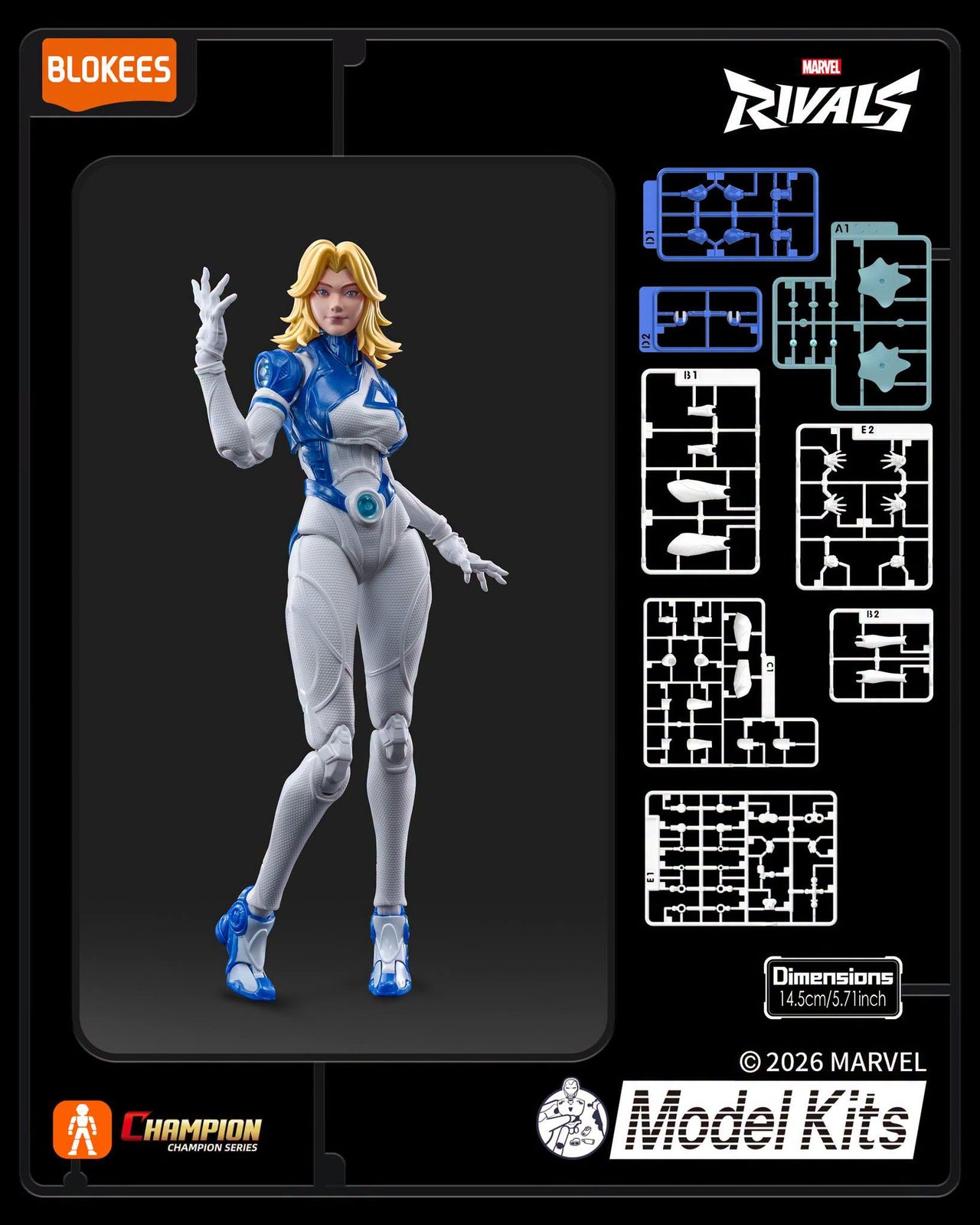 Blokees Marvel Rivals Champion Class Invisible Woman Model Kits Action Figure