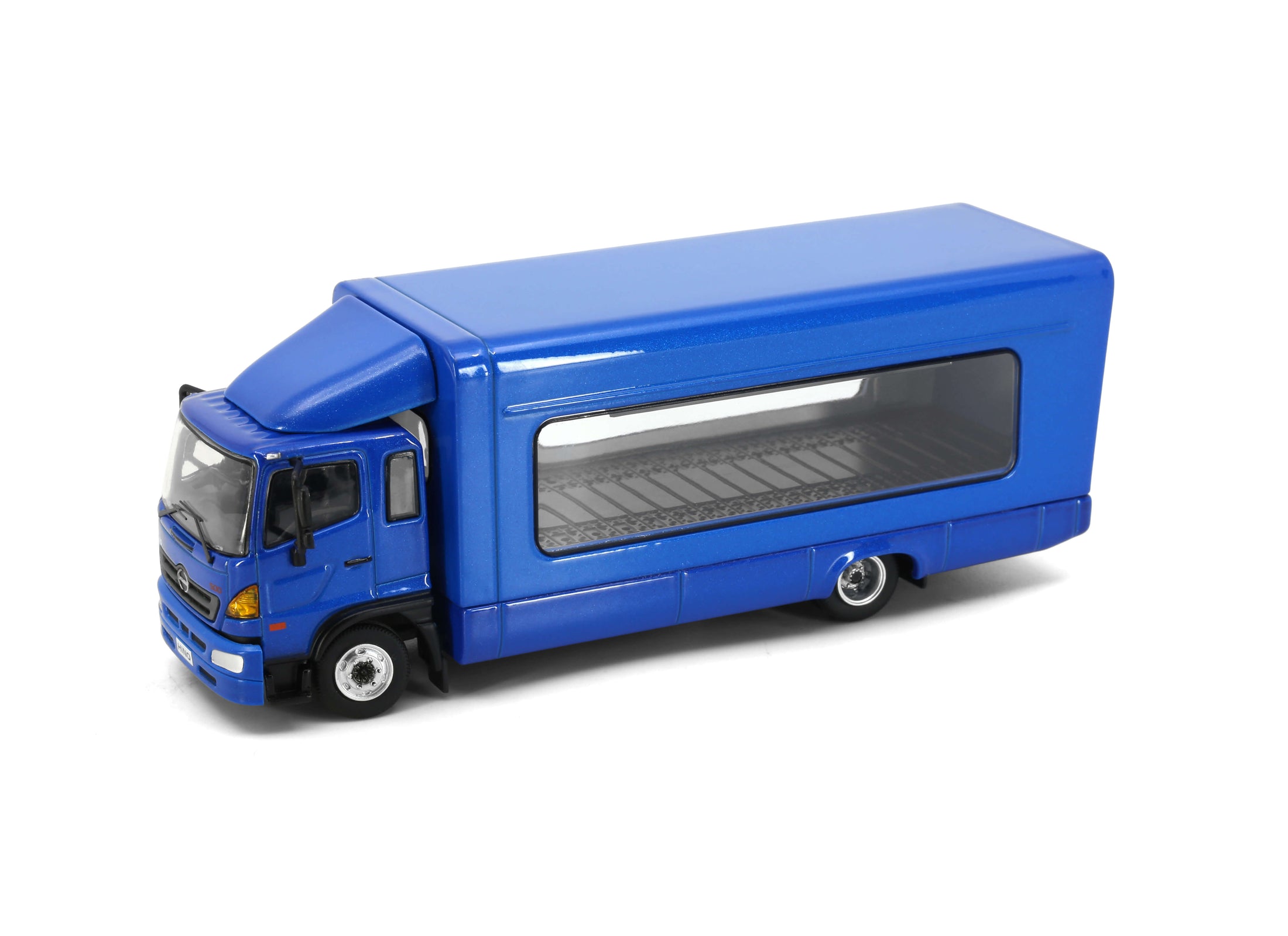 Tiny City Die-cast Model Car - HINO500 Covered Vehicle Transporter (Blue)