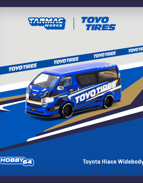 Load image into Gallery viewer, Tarmac Works 1/64 Toyota Hiace Widebody Toyo Tires Model Truck
