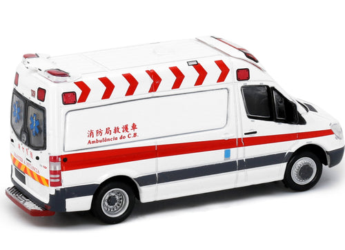 Load image into Gallery viewer, Tiny City Die-cast Model Car - Mercedes-Benz Sprinter Macau Ambulance (White)
