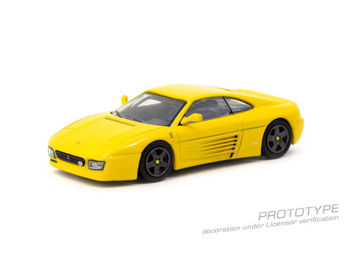 Load image into Gallery viewer, Tarmac Works 1/64 Ferrari 348 Challenge Yellow Diecast Model Car
