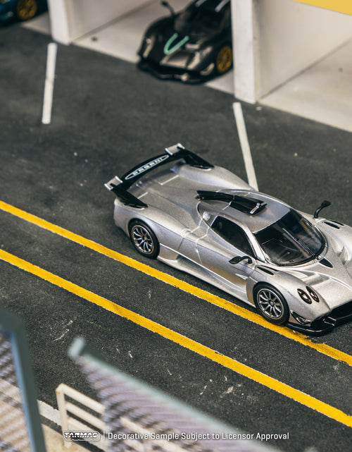 Load image into Gallery viewer, Tarmac Works 1/64 Pagani Huayra R Satin Silver Diecast Model Car
