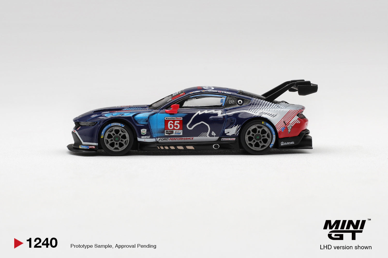 (Pre-order) Mini GT #1240 Ford Mustang GT3 #65 Ford Multimatic Motorsports Model