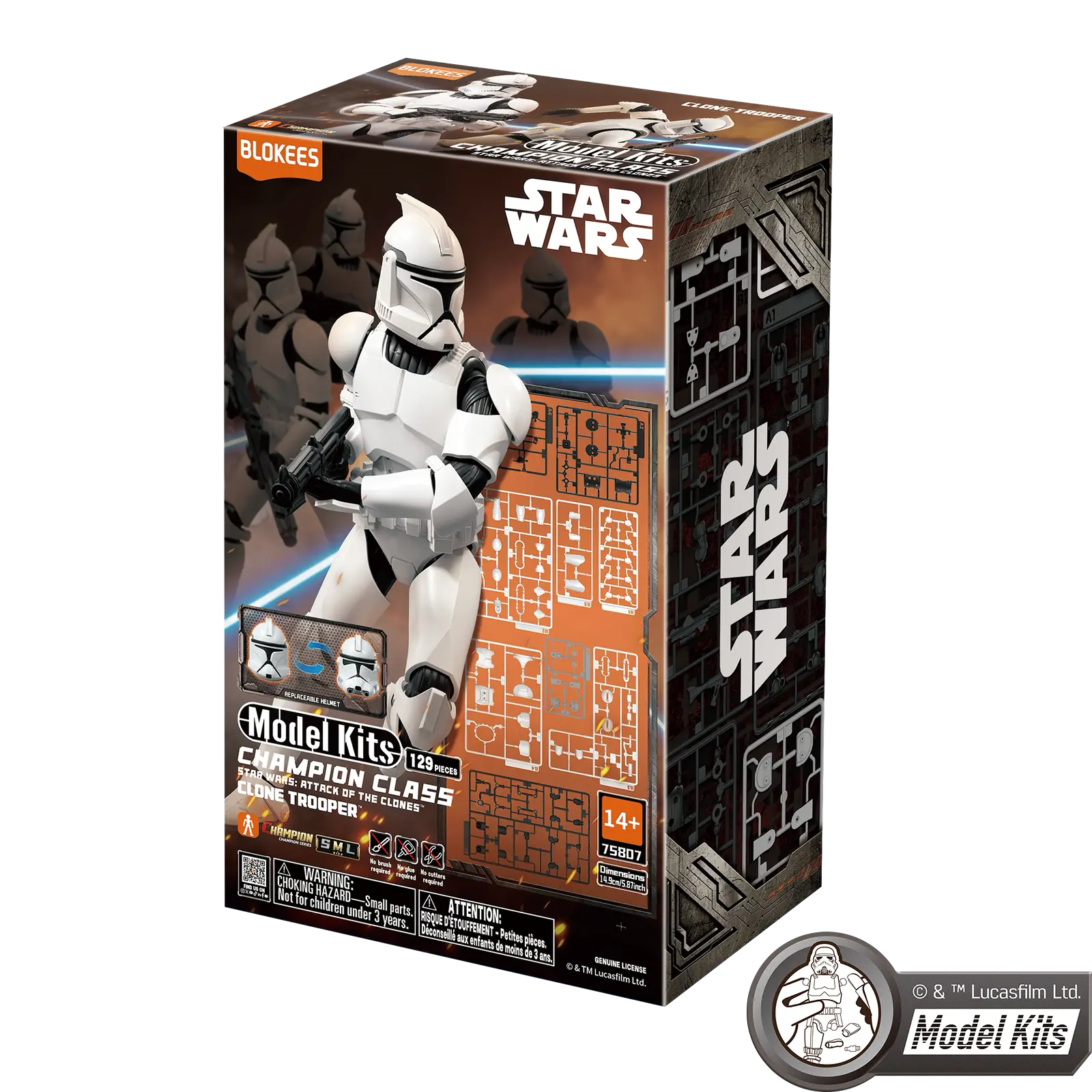 Blokees Star Wars Attack of the Clones Champion Class 07 Clone Trooper Model Kit