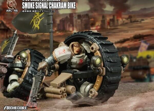Load image into Gallery viewer, ARCHECORE ARC-46 Skeleton Brigade Smoke Signal Chakram Bike Figure Set
