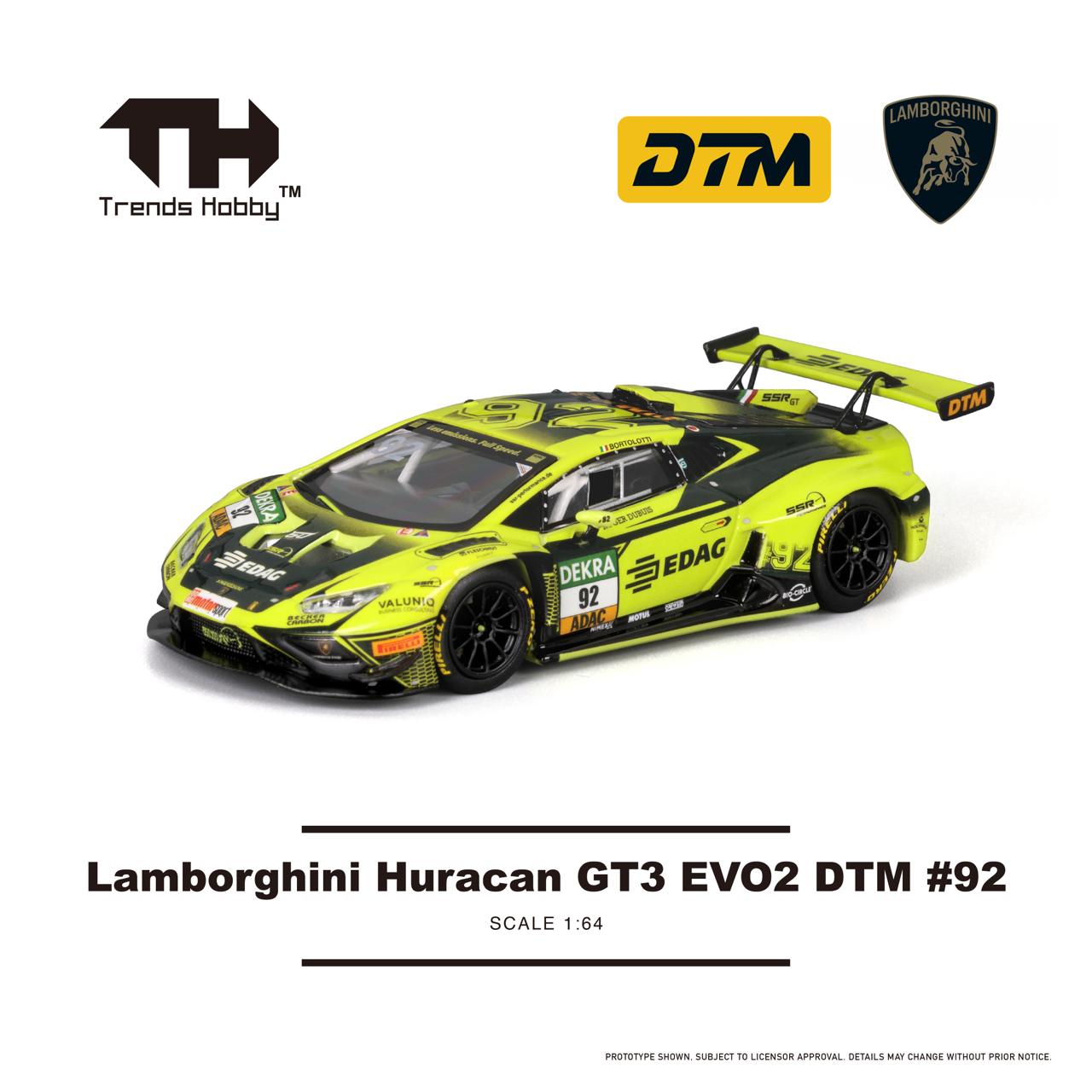 (Pre-order) Trends Hobby Diecast 1/64 Lamborghini Huracan GT3 EVO2 DTM #92