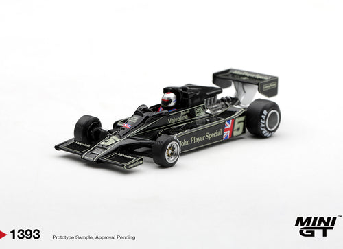 Load image into Gallery viewer, (Pre-order) Mini GT #1393 Lotus 78 #5 Mario Andretti 1977 US GP West Winner

