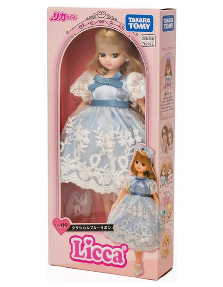 Takara Tomy Licca Licca-chan LD-09 Classical Blue Ribbon Dress up Doll Japan