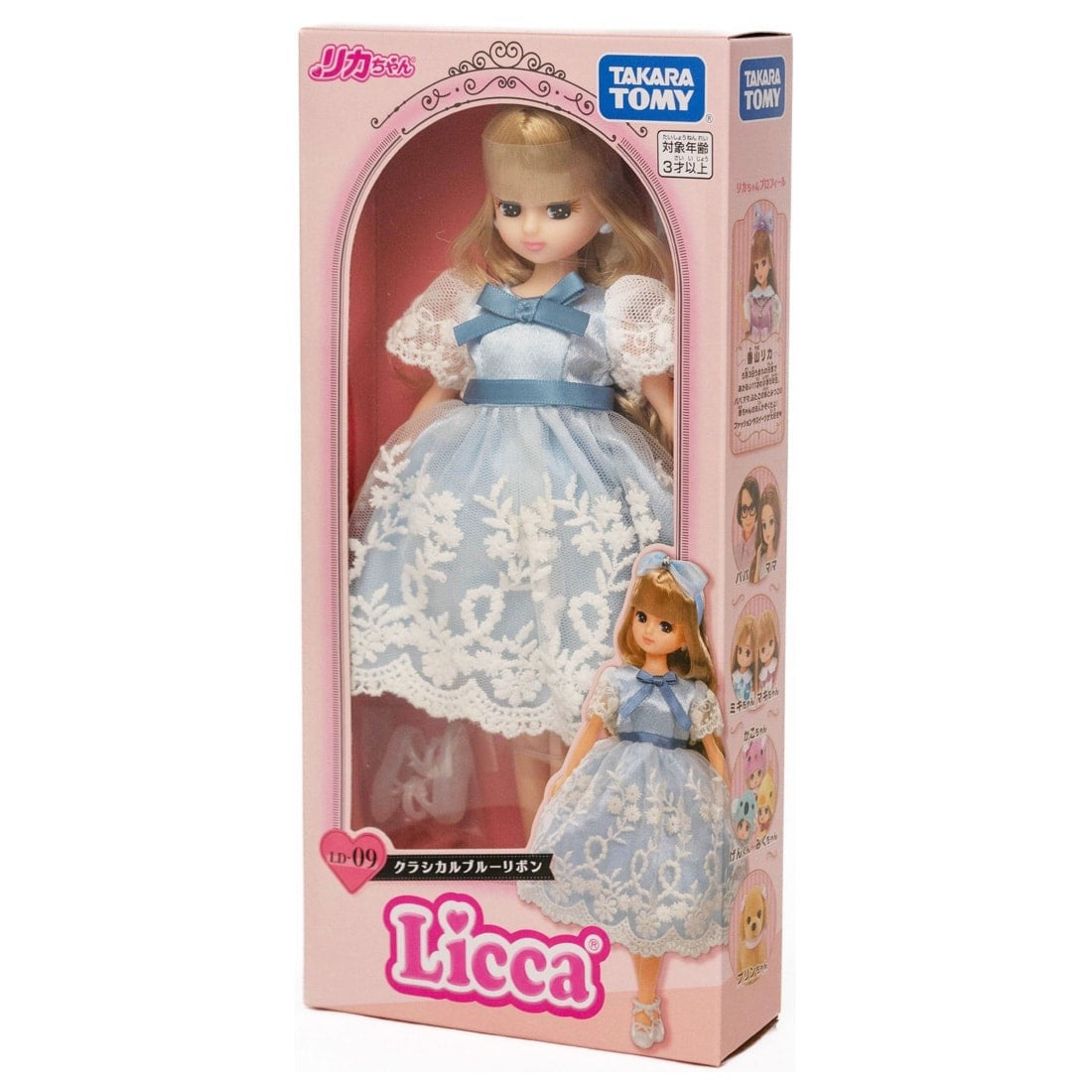 Takara Tomy Licca Licca-chan LD-09 Classical Blue Ribbon Dress up Doll Japan