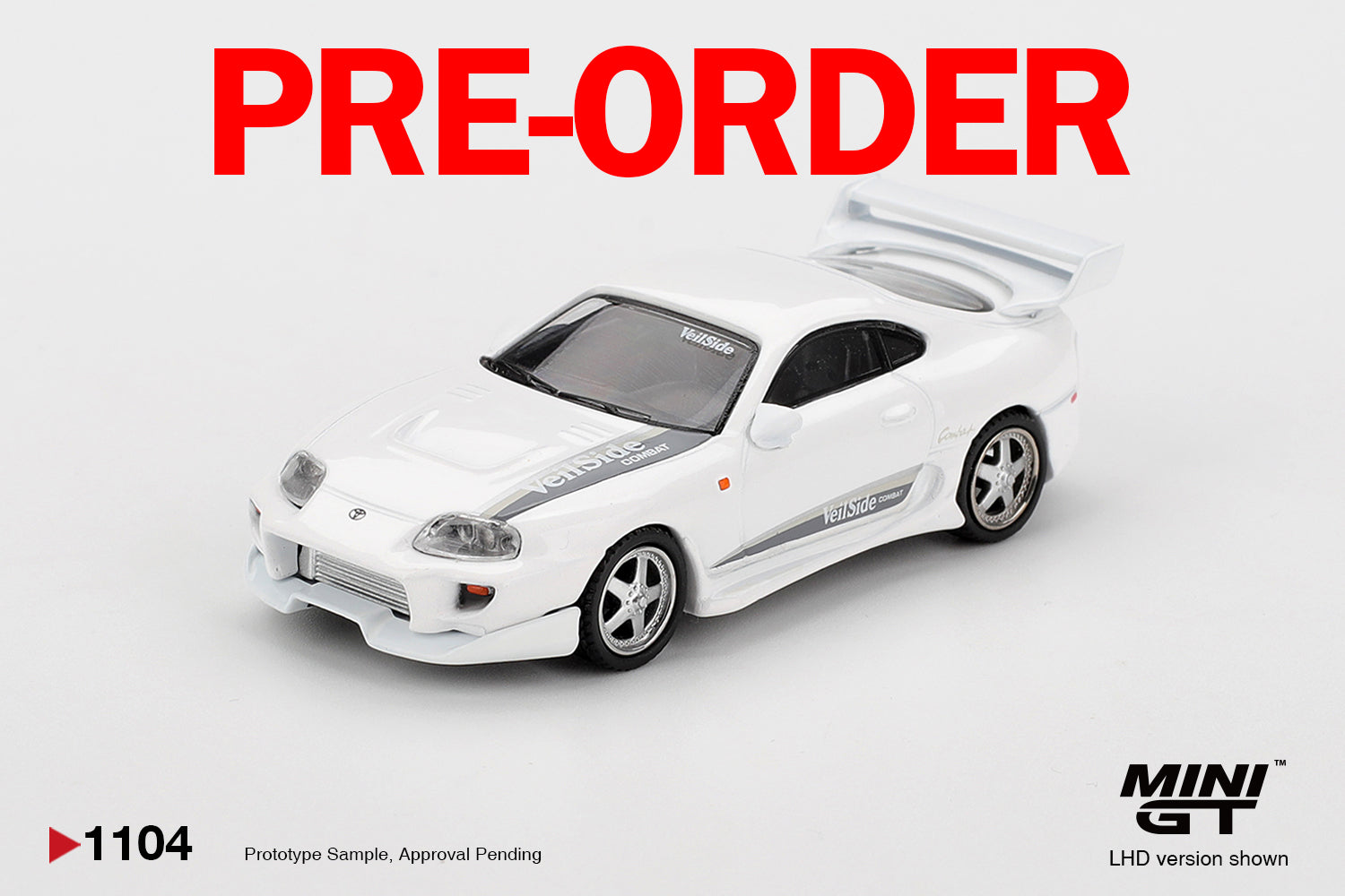 (Pre-order) MINI GT #1104 Toyota Supra VeilSide Combat V-I White RHD Model Car