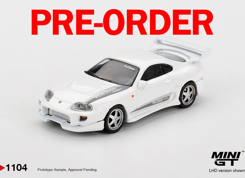 Load image into Gallery viewer, (Pre-order) MINI GT #1104 Toyota Supra VeilSide Combat V-I White RHD Model Car
