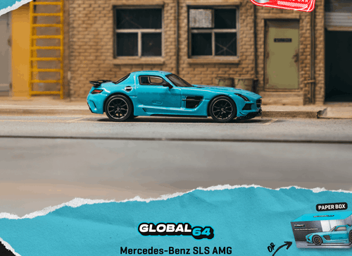 Load image into Gallery viewer, (Pre-order)Tarmac Works 1/64 Mercedes-Benz SLS AMG Coupé Black Series Matte Blue
