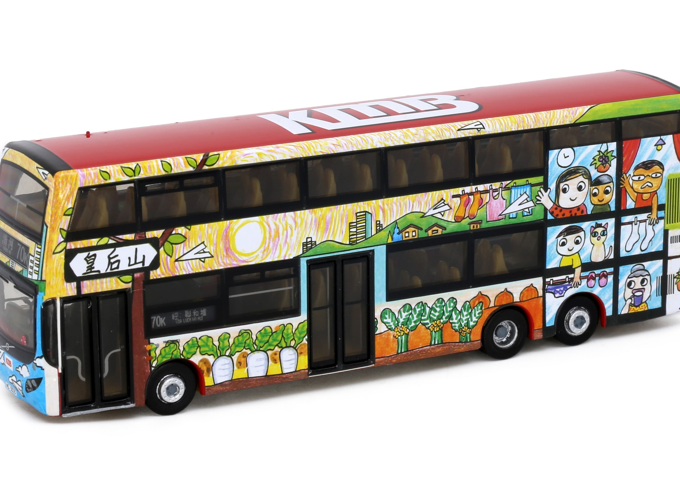 Tiny City Die-cast Model Car - KMB VOLVO B8L MCV 12.8m (70K) Queen's Bus