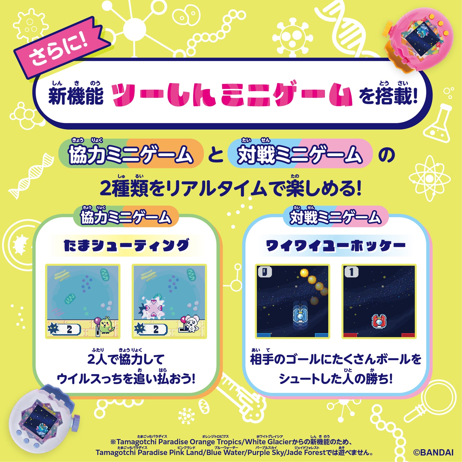 (Pre-order) Bandai Tamagotchi Paradise White Glacier Pet Game Toy For Children