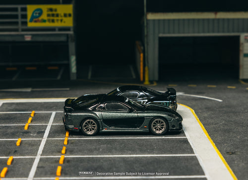 Load image into Gallery viewer, Tarmac Works 1/64 Mazda RX-7 VeilSide Fortune7 Grey metallic / Black
