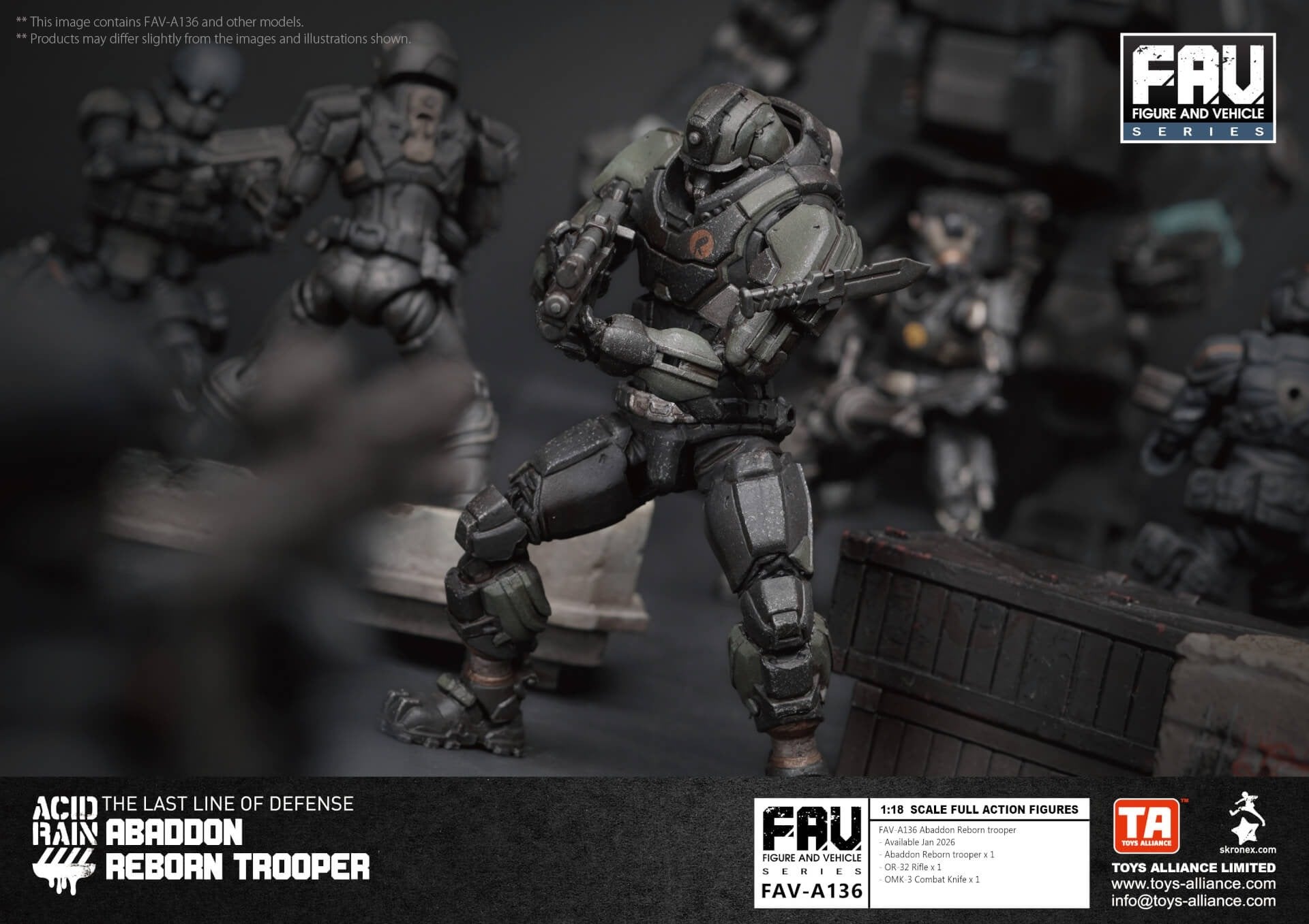 Acid Rain x Toy Alliance FAV-A136 Abaddon Reborn trooper Figure Set