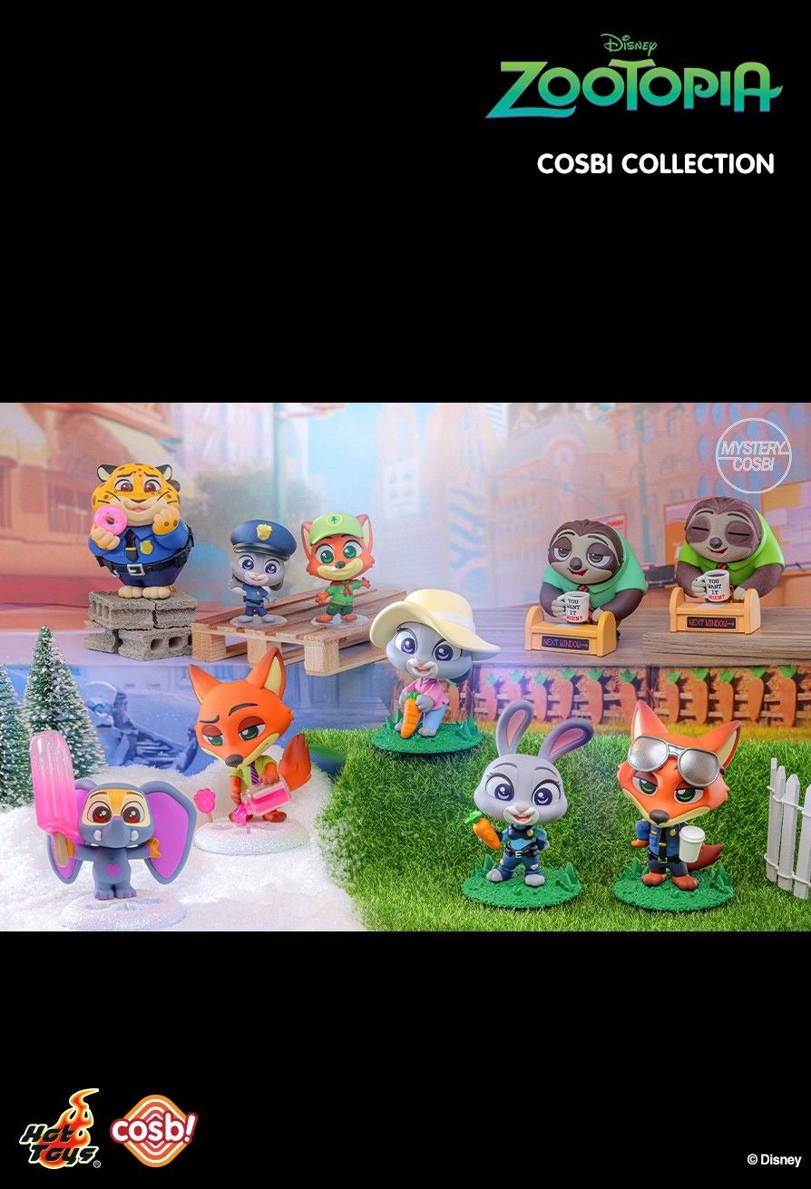 Hot Toys Zootopia Cosbi Collection Bobble-Head Figure Set (Full box set of 8)