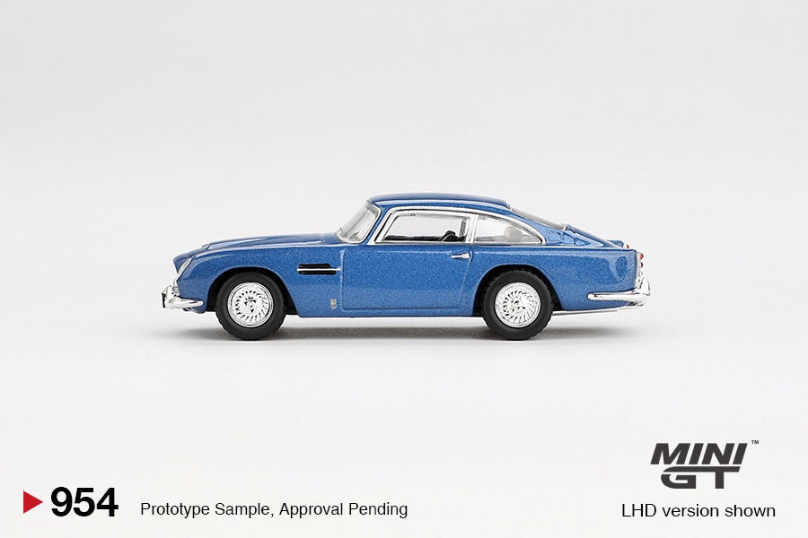 Mini GT #954 1/64 Aston Martin DB5 Sierra Blue RHD Diecast Model Car