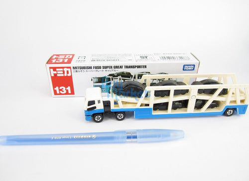 Load image into Gallery viewer, Takara Tomy Tomica #131 Mitsubishi Fuso Super Great Transporter Diecast Toy Car
