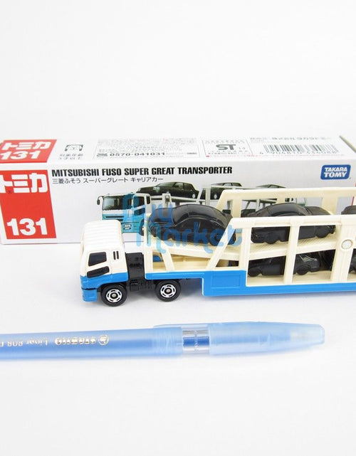 Load image into Gallery viewer, Takara Tomy Tomica #131 Mitsubishi Fuso Super Great Transporter Diecast Toy Car

