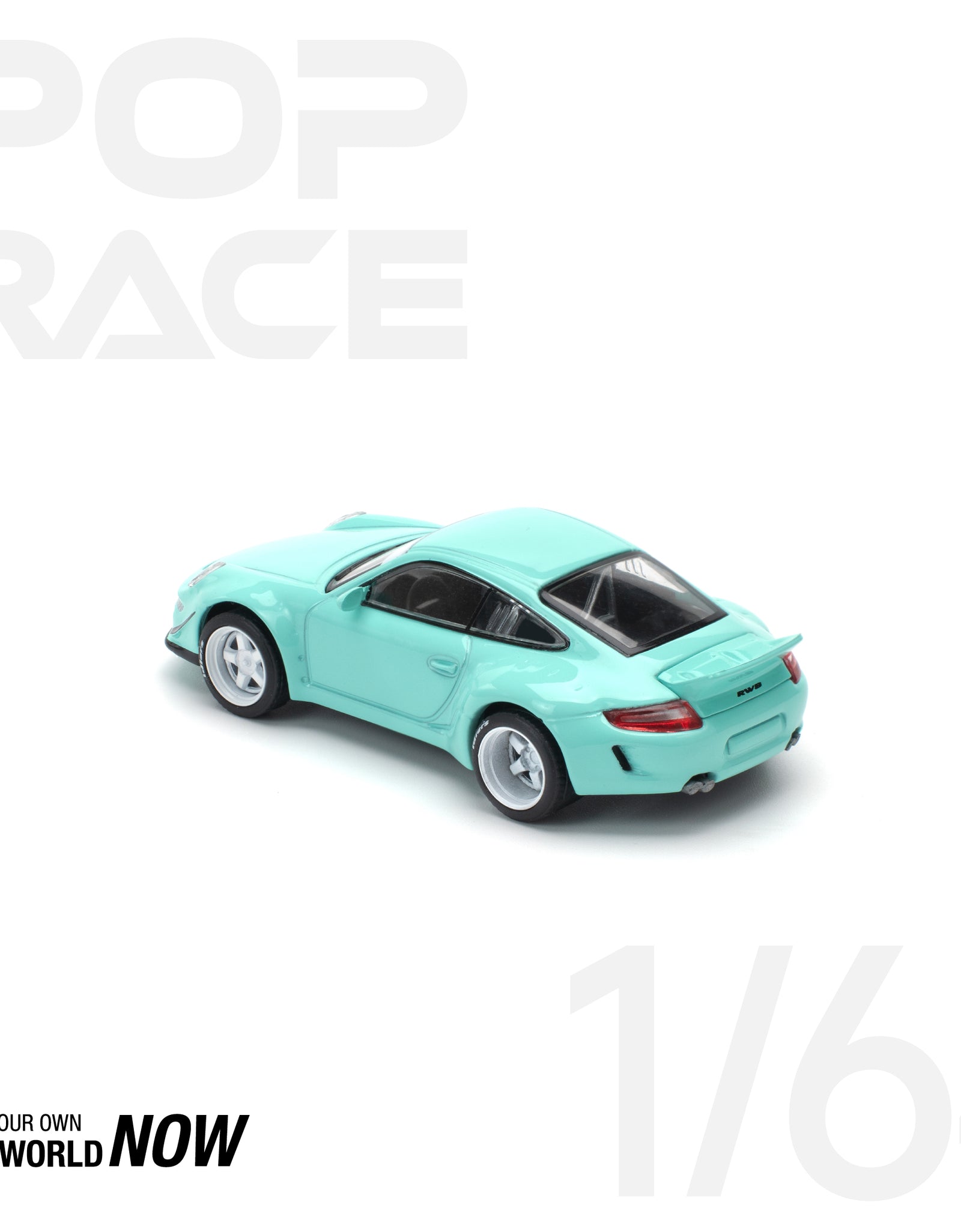 POPRACE 1/64 RWB 997 BLUE Diecast Model Car